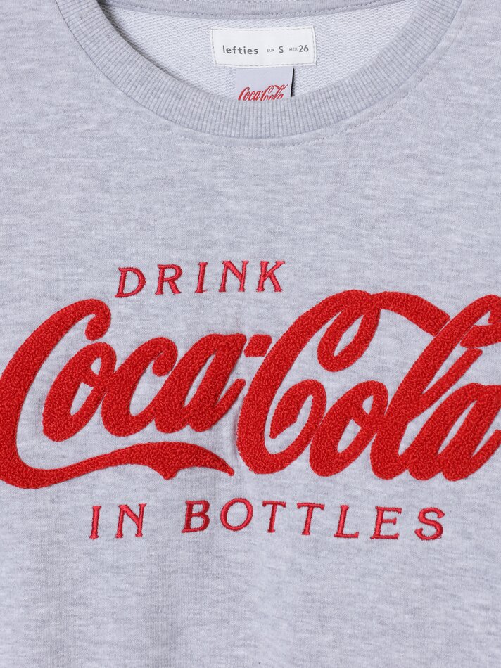 Moletom com estampa da Coca-Cola - Cinza Mesclado