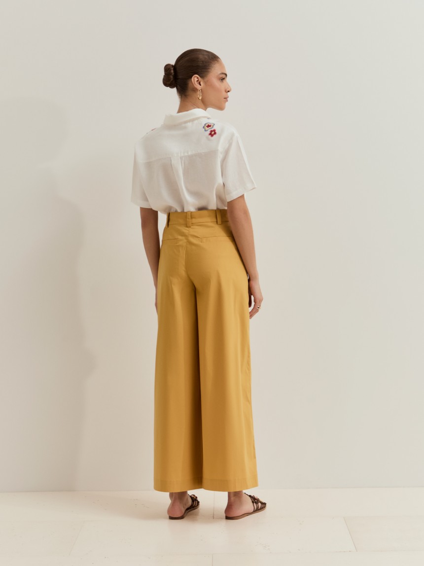 Calças wide leg