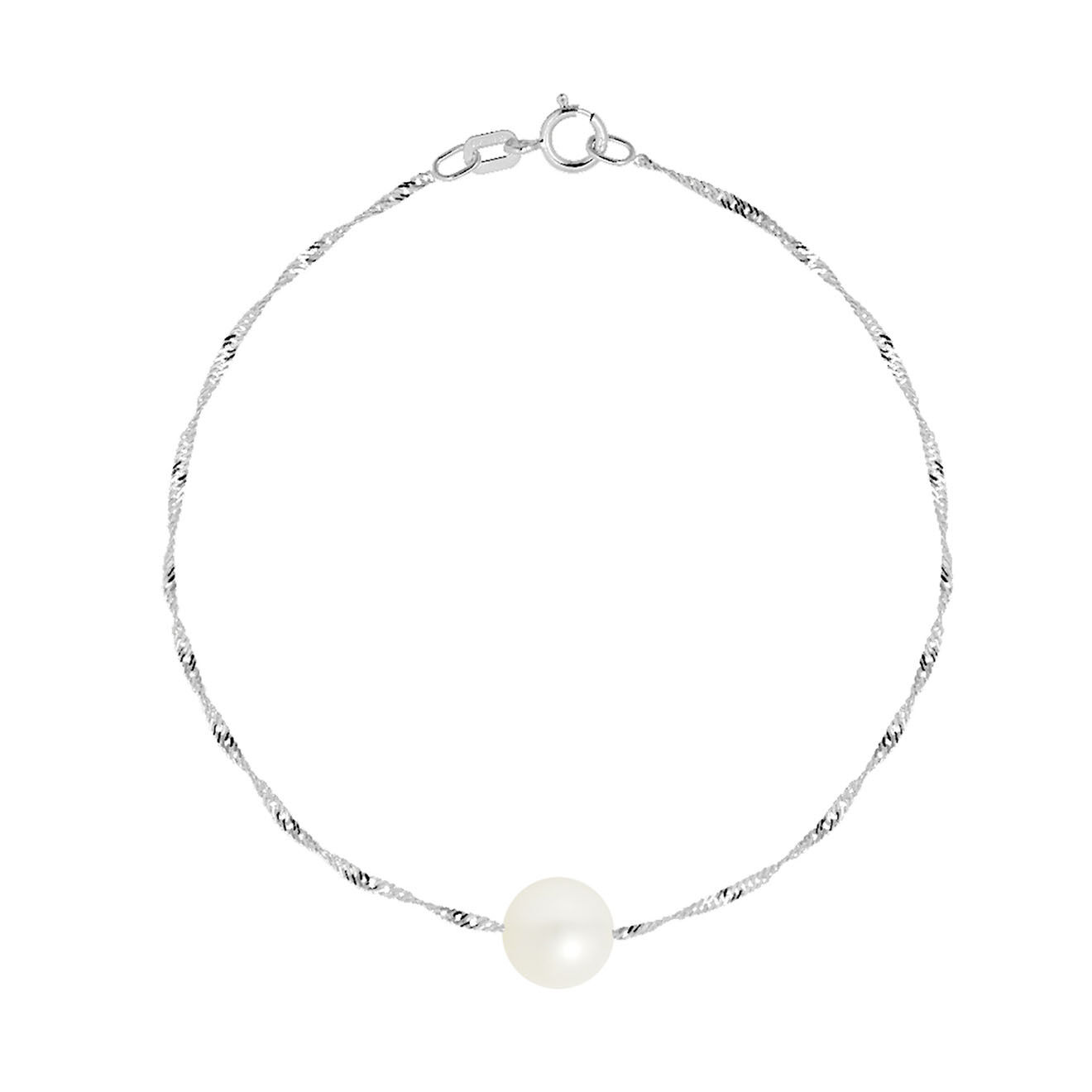 Mitzuko Bracelet Liane Or Blanc Perle d'Eau Douce blanc naturel