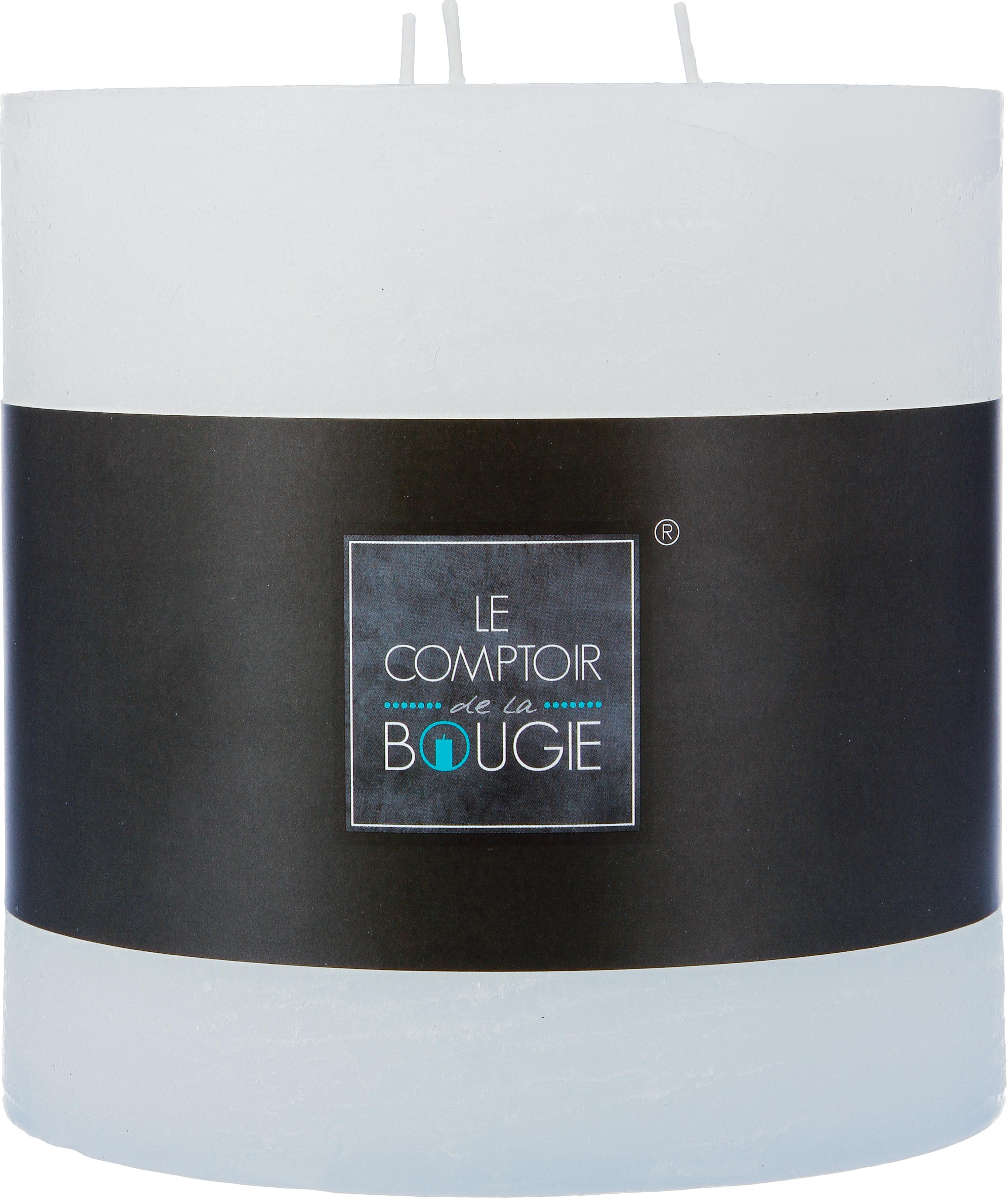 BOUGIE RONDE RUSTIC BLANC 14X14CM