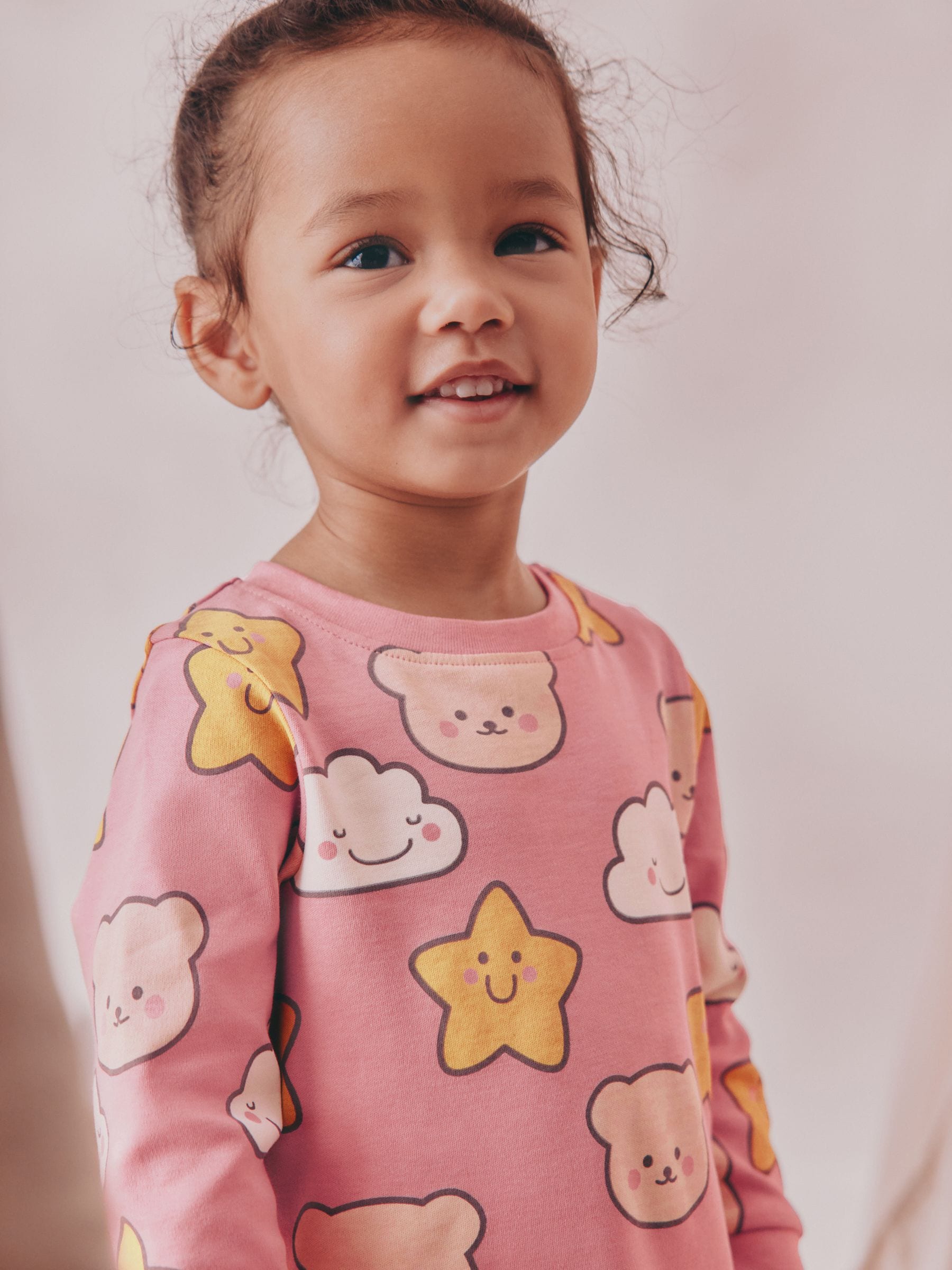 Bruin met beer/Ster - Verpakking van 3 knusse pyjama's (9 mnd-9 jr)