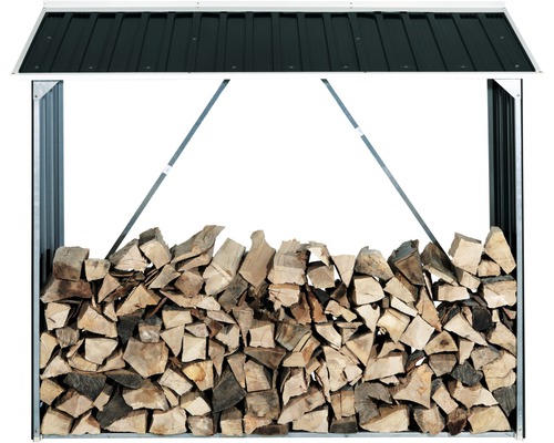 DuraMax brandhoutberging 182 x 74 x 162,5 cm antracietgrijs