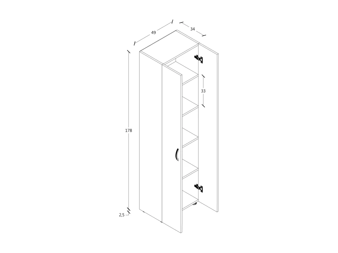 Armoire de bureau Ulas 5x