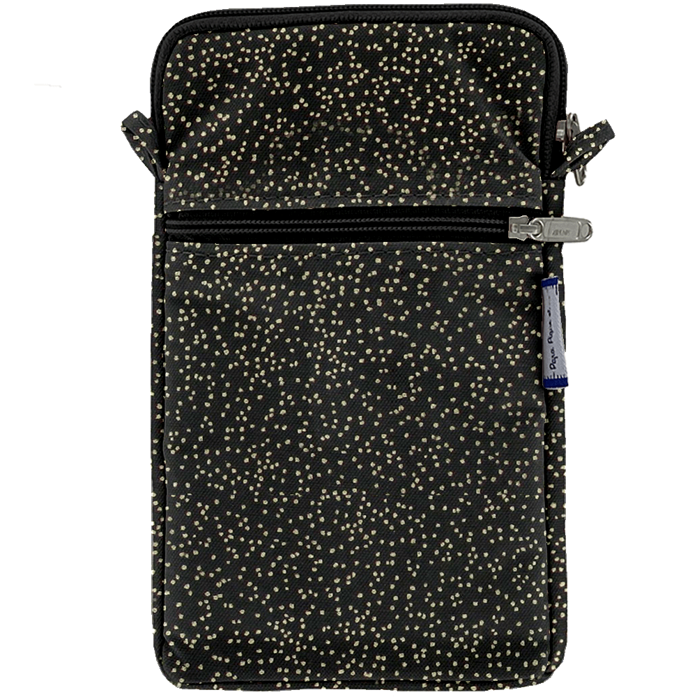 Pochette Téléphone Matelassée Noir Pailleté
