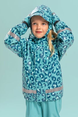 Nordbjørn Skagen Fôret Regnsett, Leopardy Aqua Sea
