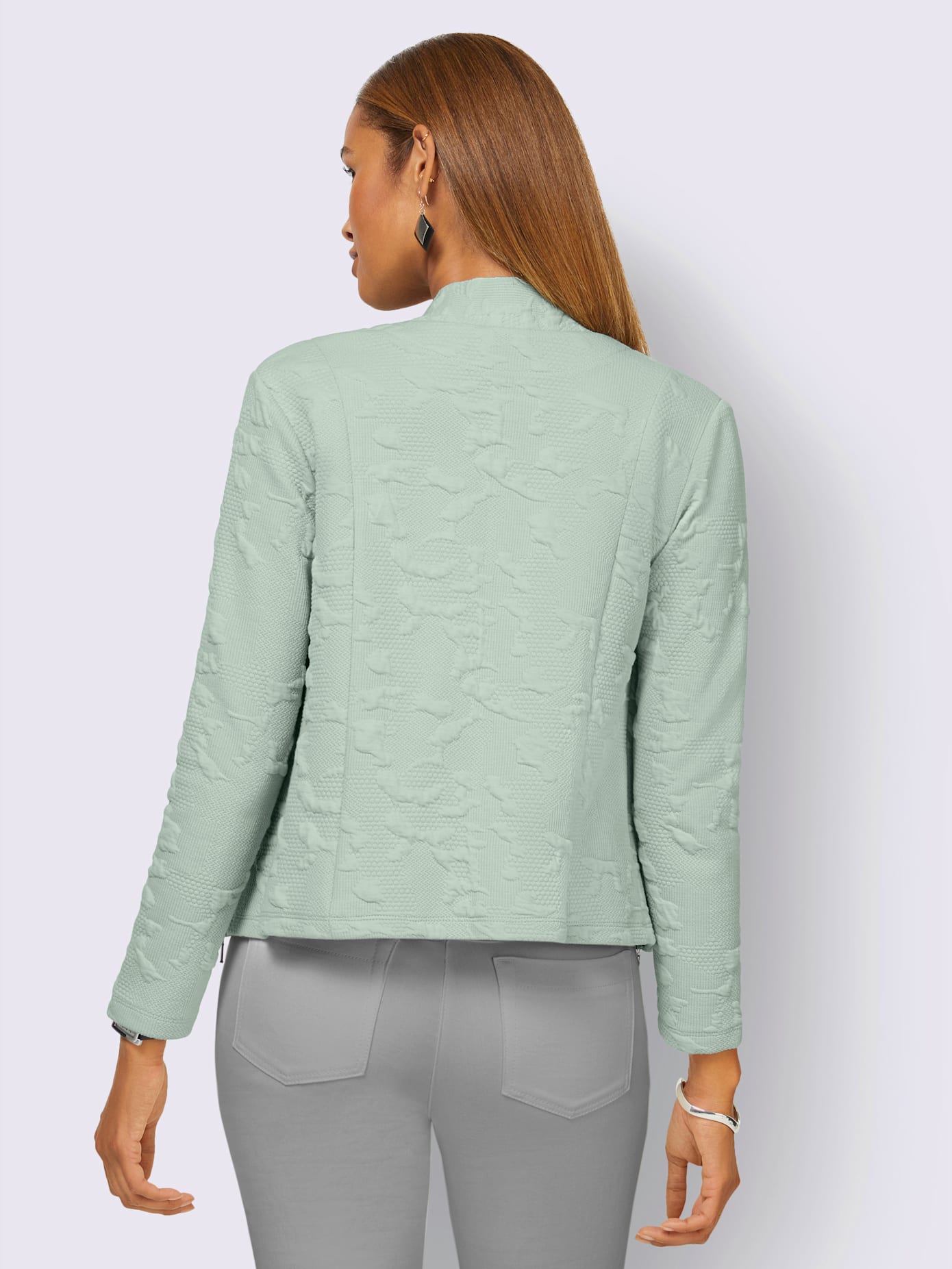 Veste légère structure jacquard