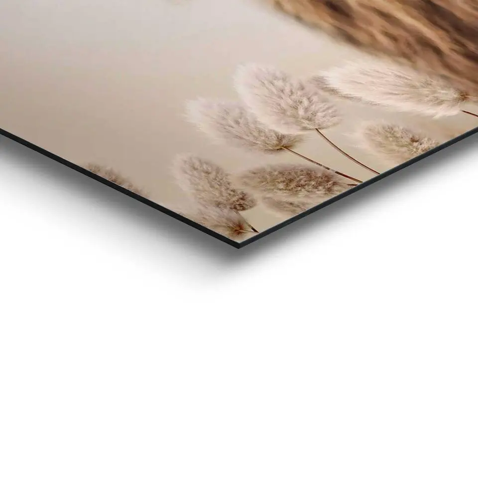 Schilderij Highlander in bloemen - 60x90cm - Beige