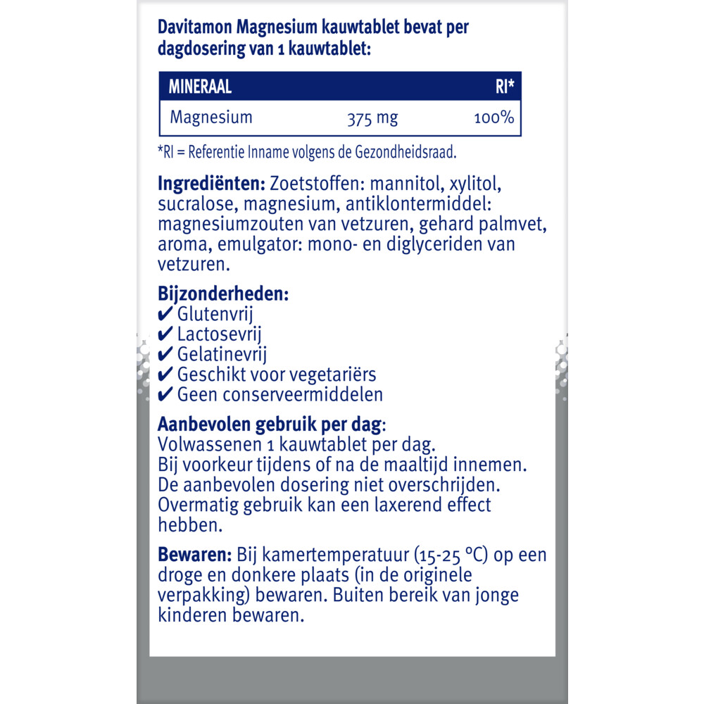Davitamon Magnesium Kauwtablet60 tabletten