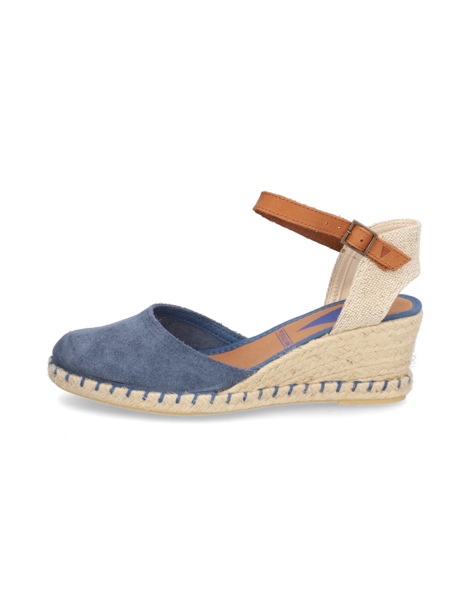 Veloursleder Keilsandale