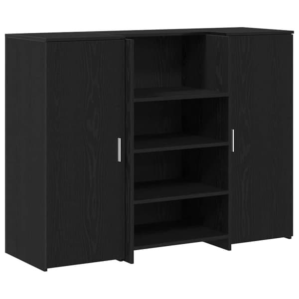 vidaXL Resepsjonspult svart eik 135x50x103,5 cm konstruert tre