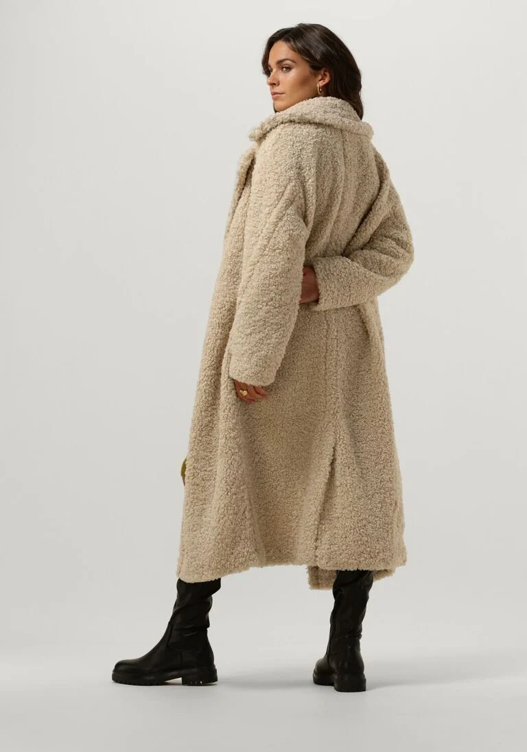 NOTRE-V beige notre-v teddy jas teddy coat long
