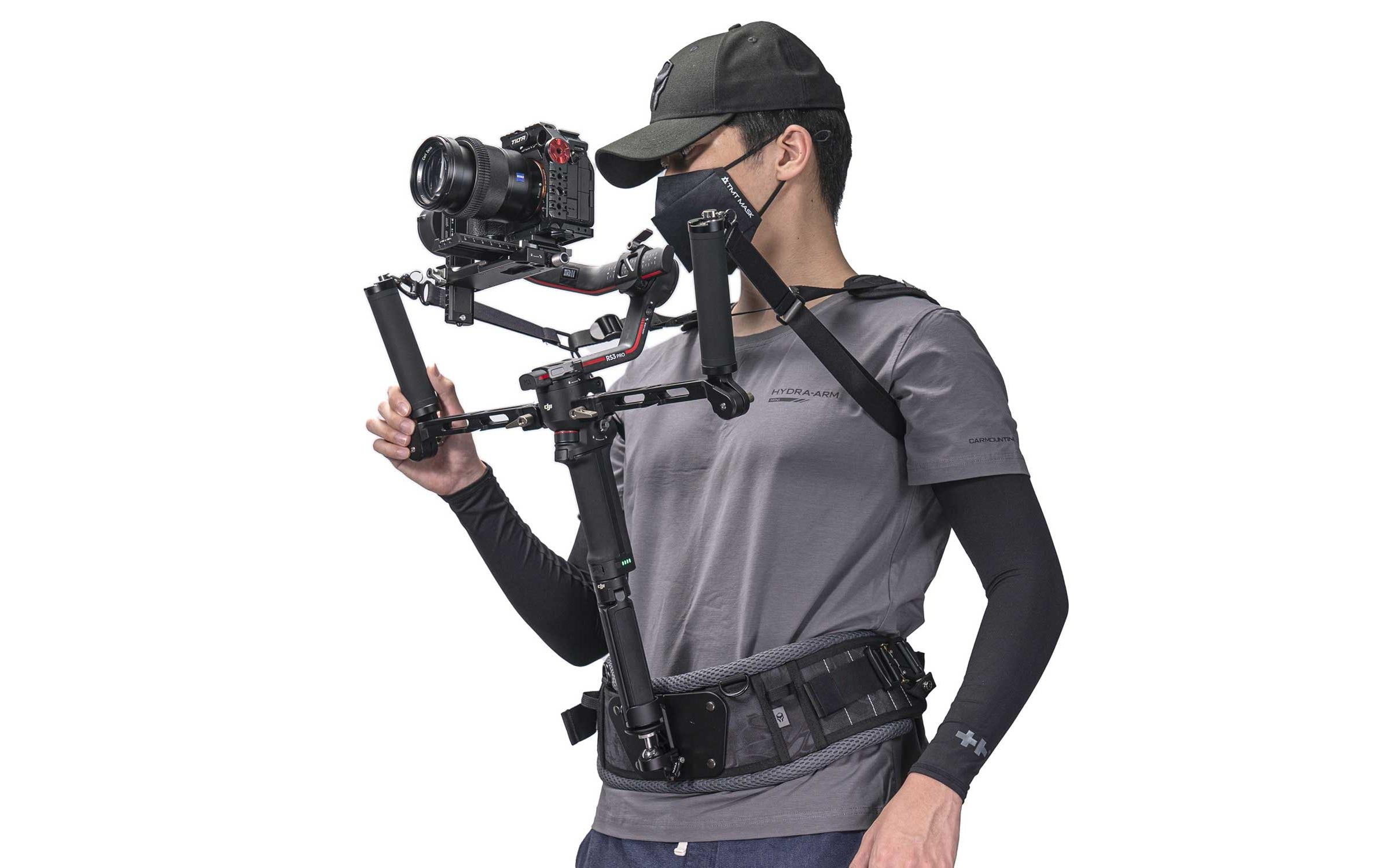 Lightweight Dual Handle Gimbal Support System<br>Leichtes Gimbal-Support-System zur Unterstützung kleinerer Handheld-Gimbals über längere Zeiträume