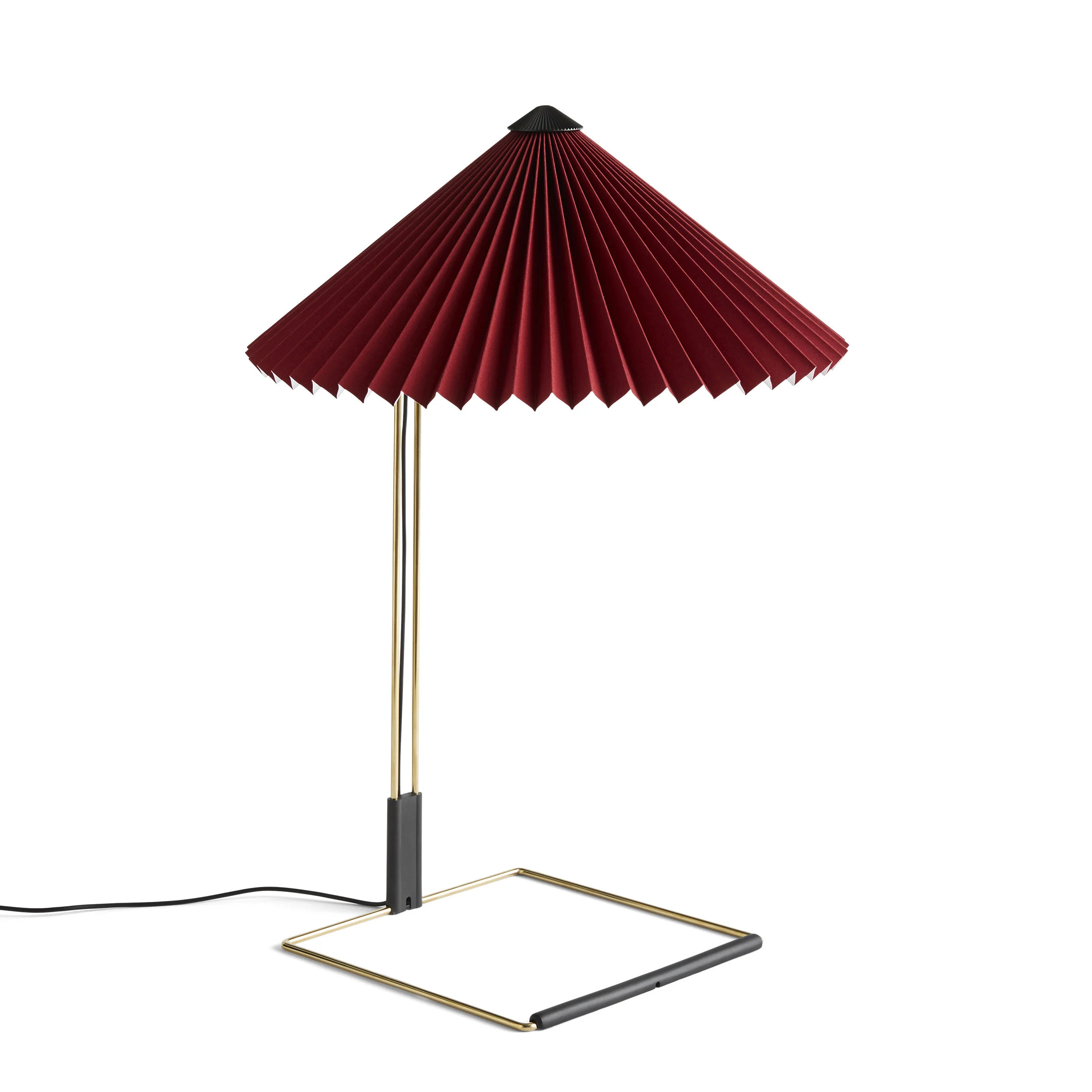 MATIN LARGE LED - Lampe de table tissu | Rouge