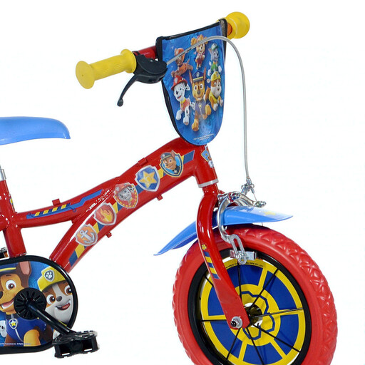Bicicleta infantil Patrulha Canina de 30 cm para crianças de 3 a 5 anos.