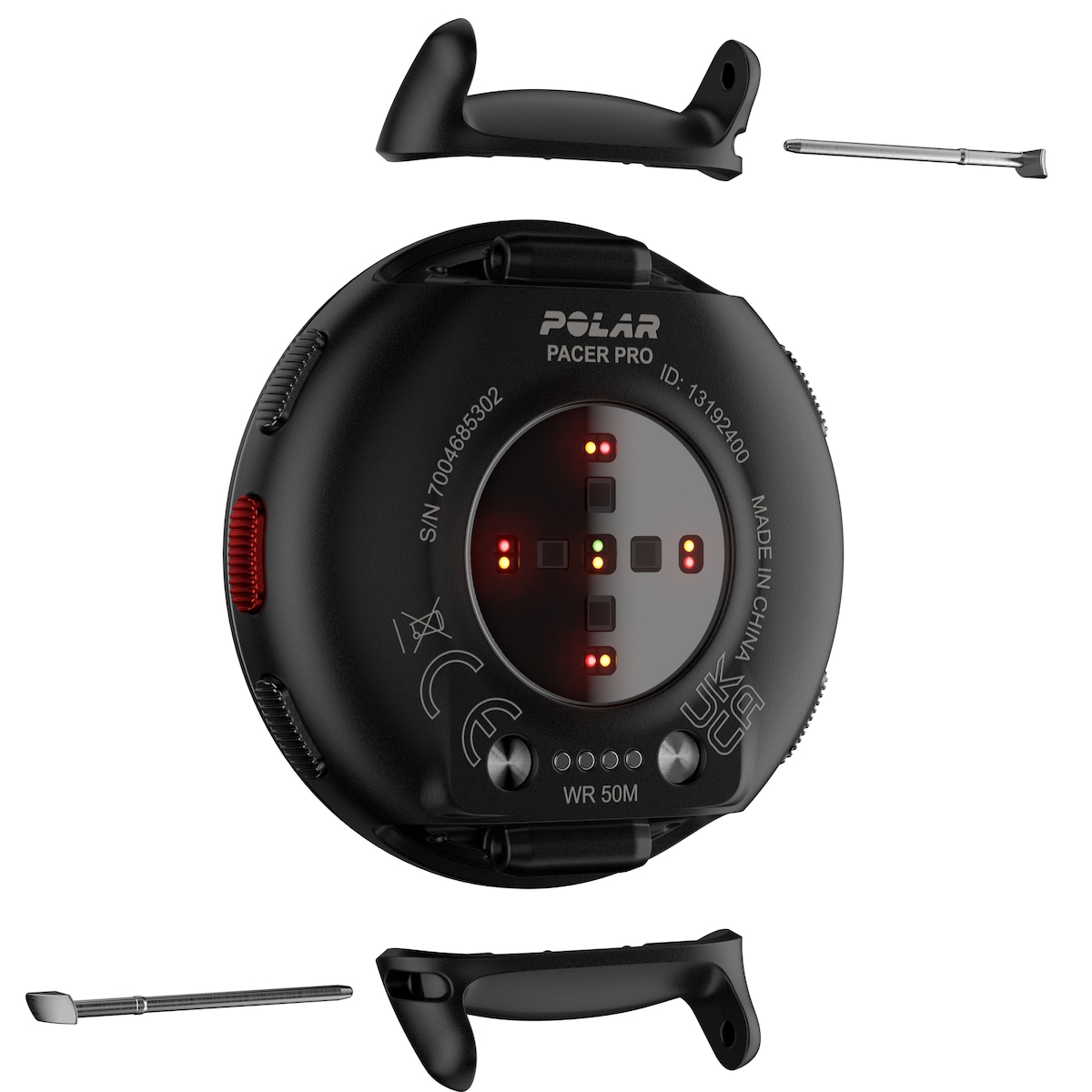 Polar Pacer Pro sportsklokke S/L (grå/sort)