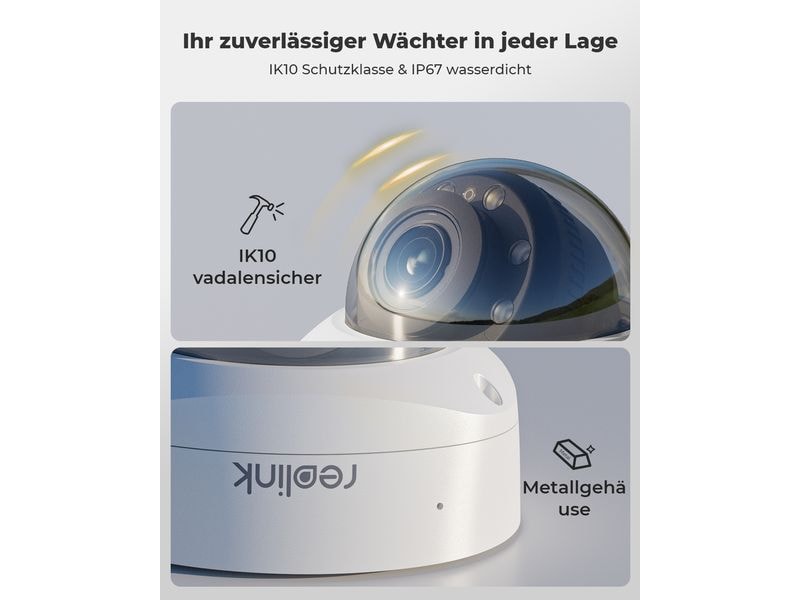 Reolink Netzwerkkamera P437 4K / PoE / 5xZoom Atemberaubende 4K-Videos, Tag & Nacht
