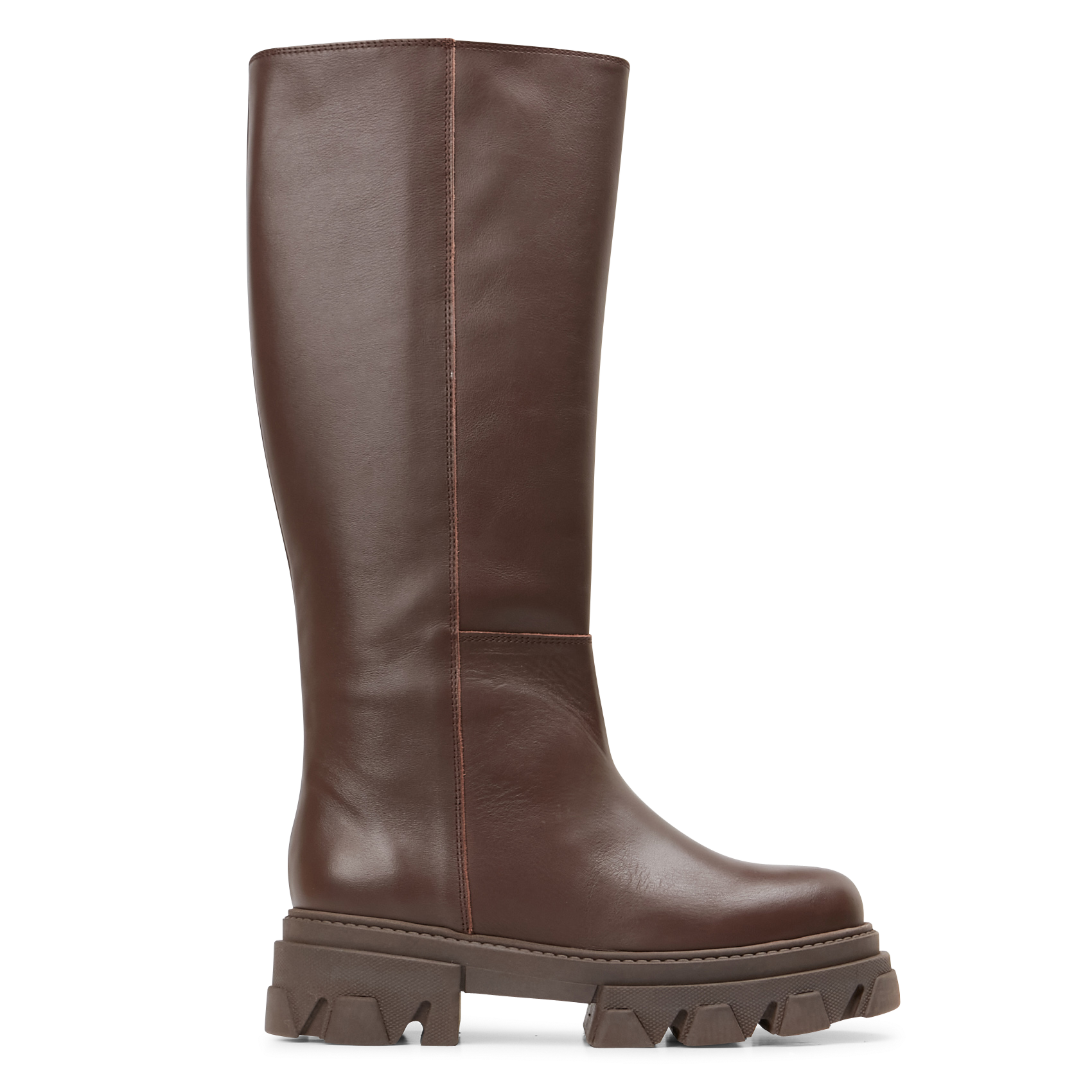 KATIUSKA - Bottes hautes en cuir| Marron