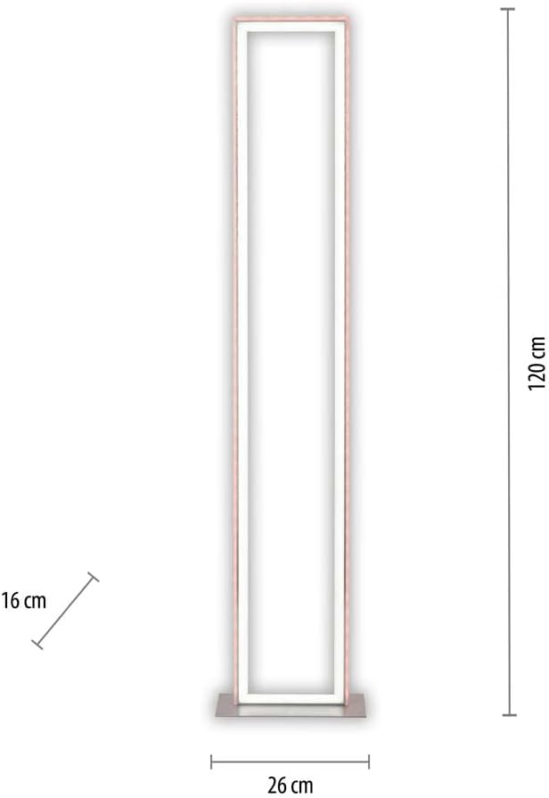 Just Light Stehlampe Stehleuchte Wohnzimmerlampe dimmbar Fernbedienung RGB LED H 120 cm