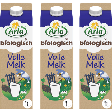 Arla Biologisch Volle Melk 3x 1 L