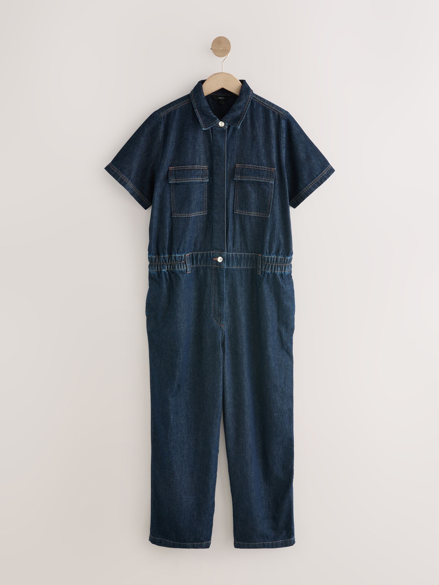 Donkerblauw - 100{Zwangerschapspakje van denim katoen