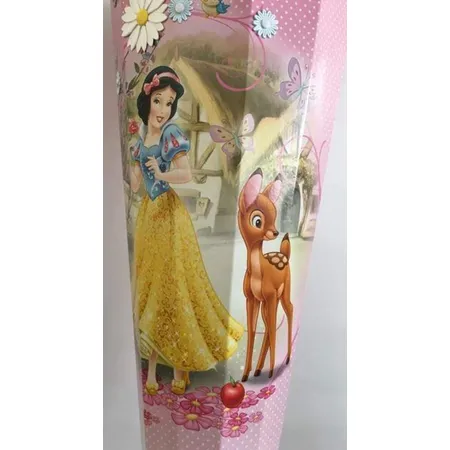 Nestler Schultüte Schneewitchen und die 7 Zwege mit weißer Borde und blauem Organza, 85 cm, eckig