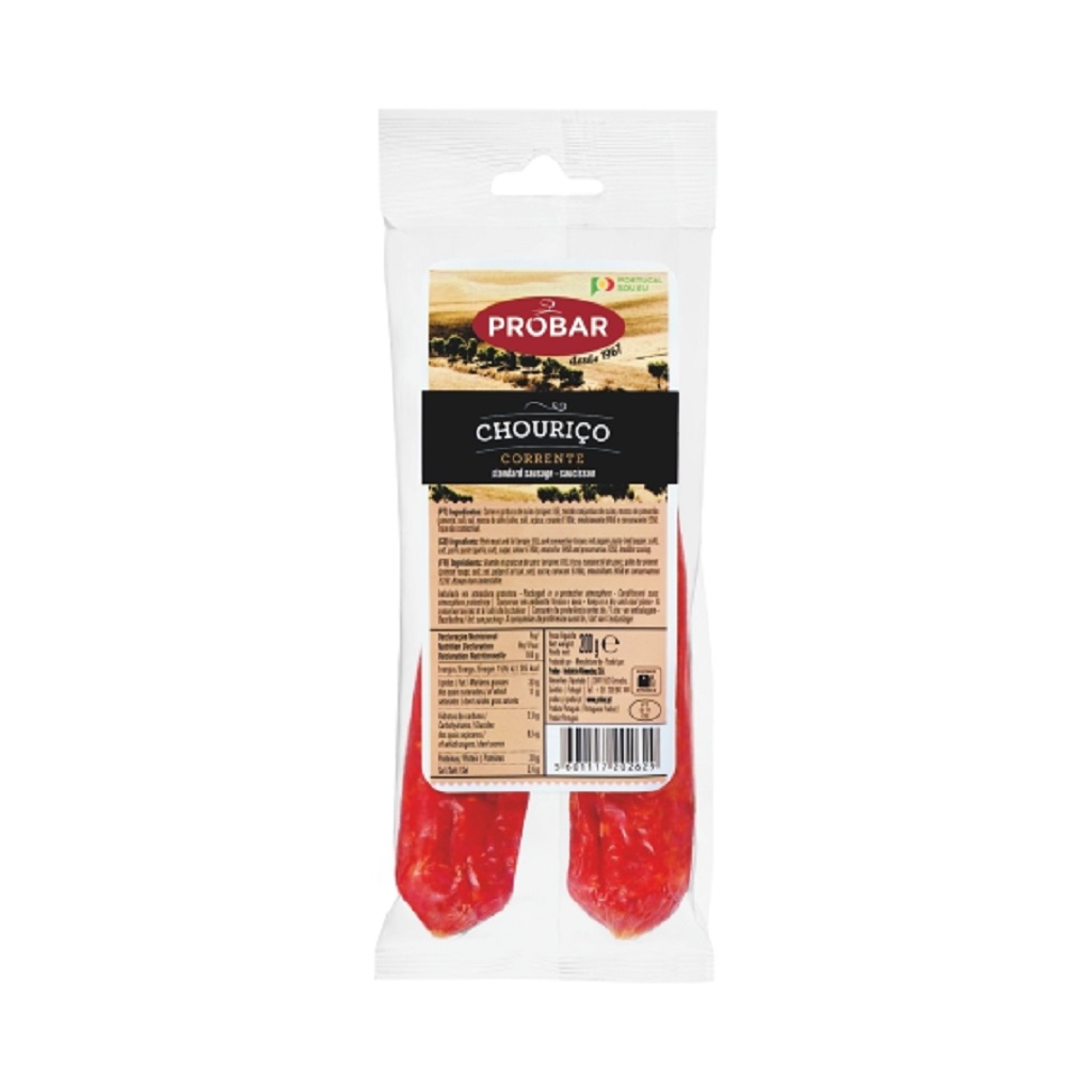 CHOURIÇO DE CARNE PROBAR 160G   25% GRATIS