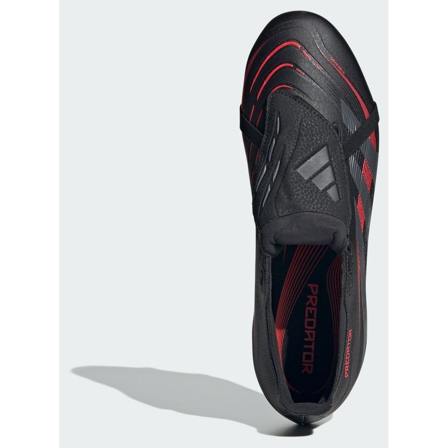 adidas Predator League Fold-over Tongue FG/AG Stealth Victory - Noir/Gris/Lucid Red