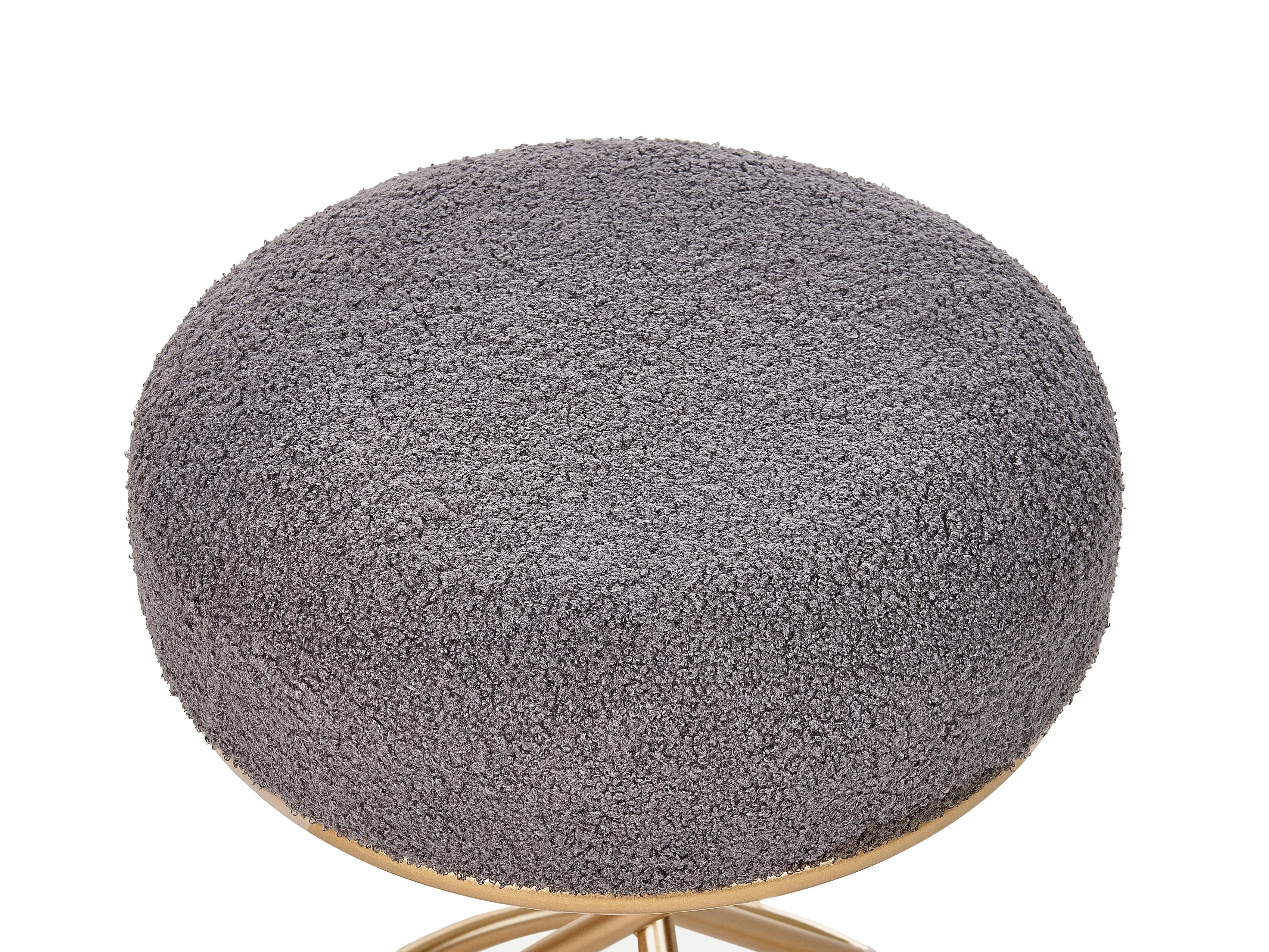 Hocker PRESHO Bouclé Grijs