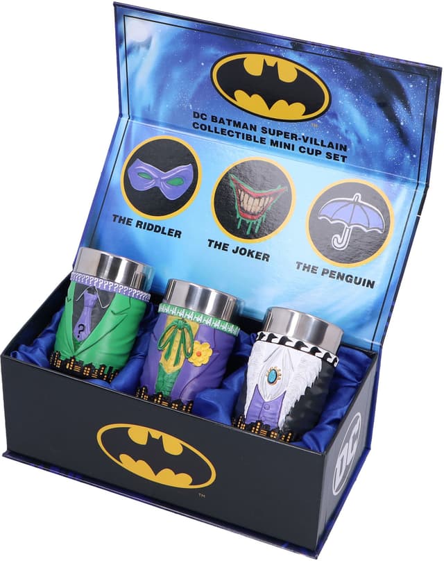 Nemesis Now Batman shotglas (3-pakke, Villains)