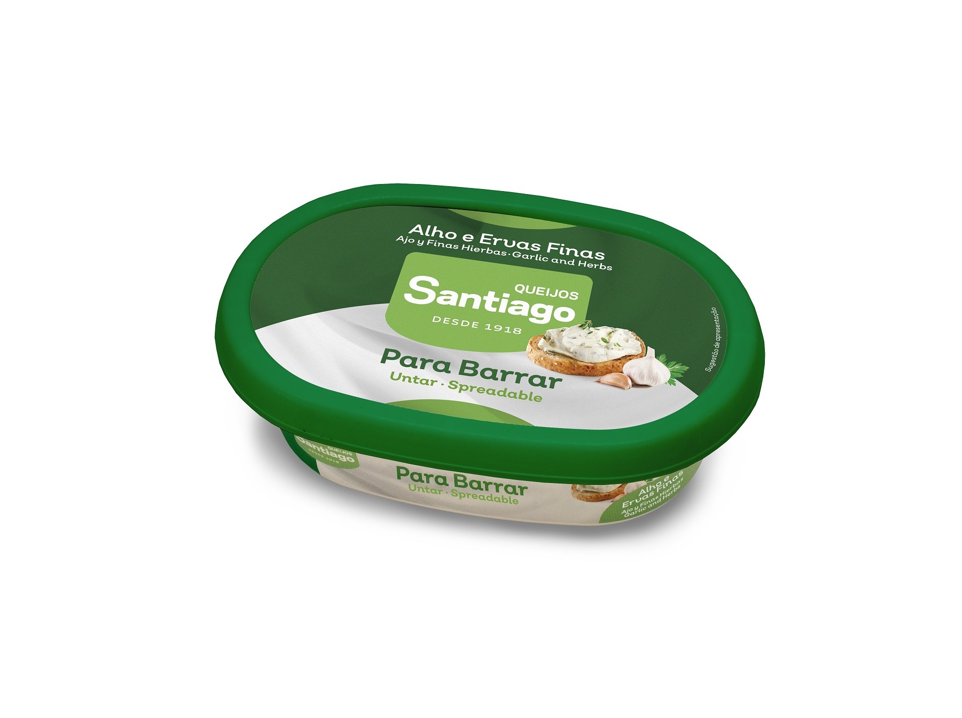 QUEIJO FRESCO BARRAR ALHO E ERVAS SANTIAGO 150G