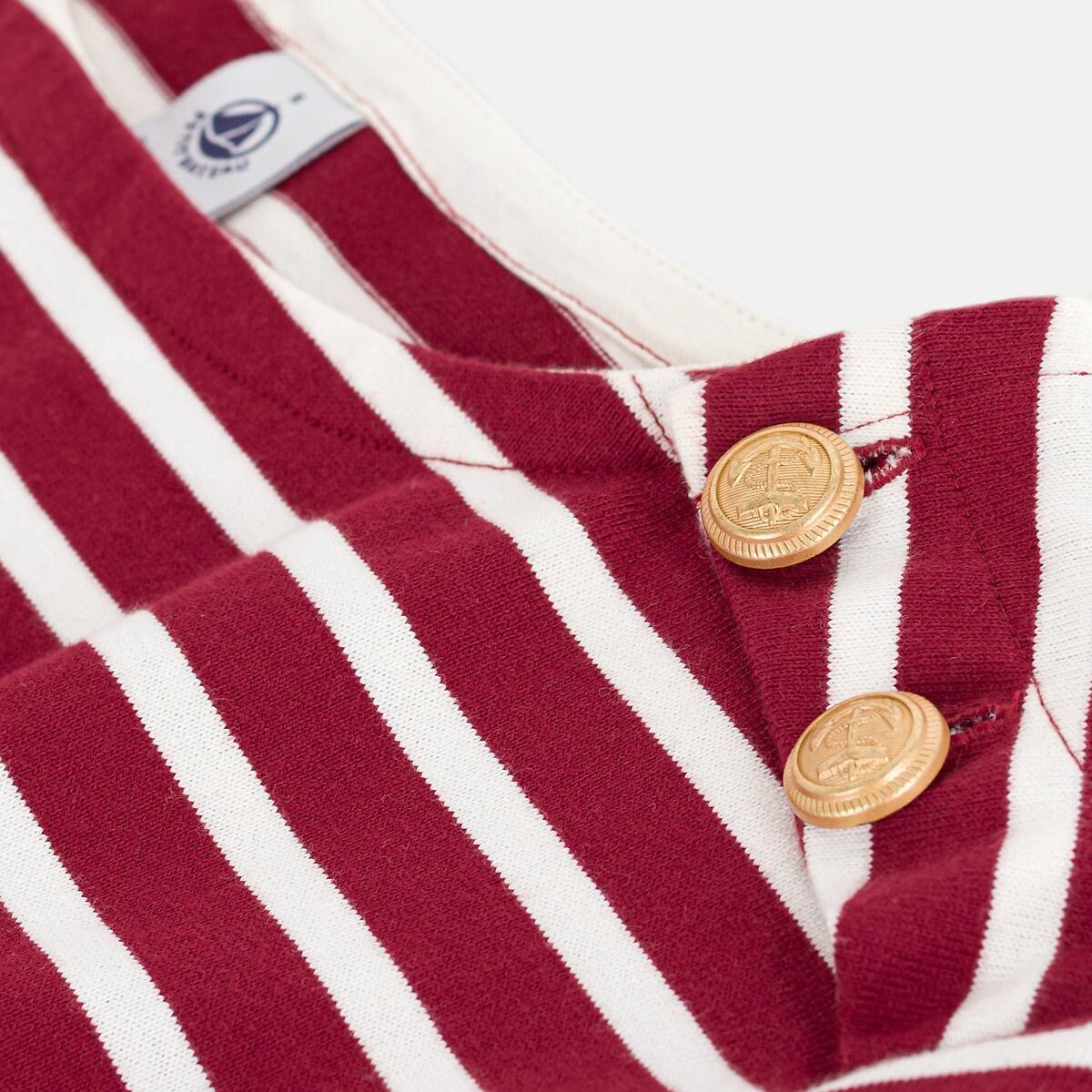 PETIT BATEAU<br>Camisa feminina de algodão azul marinho