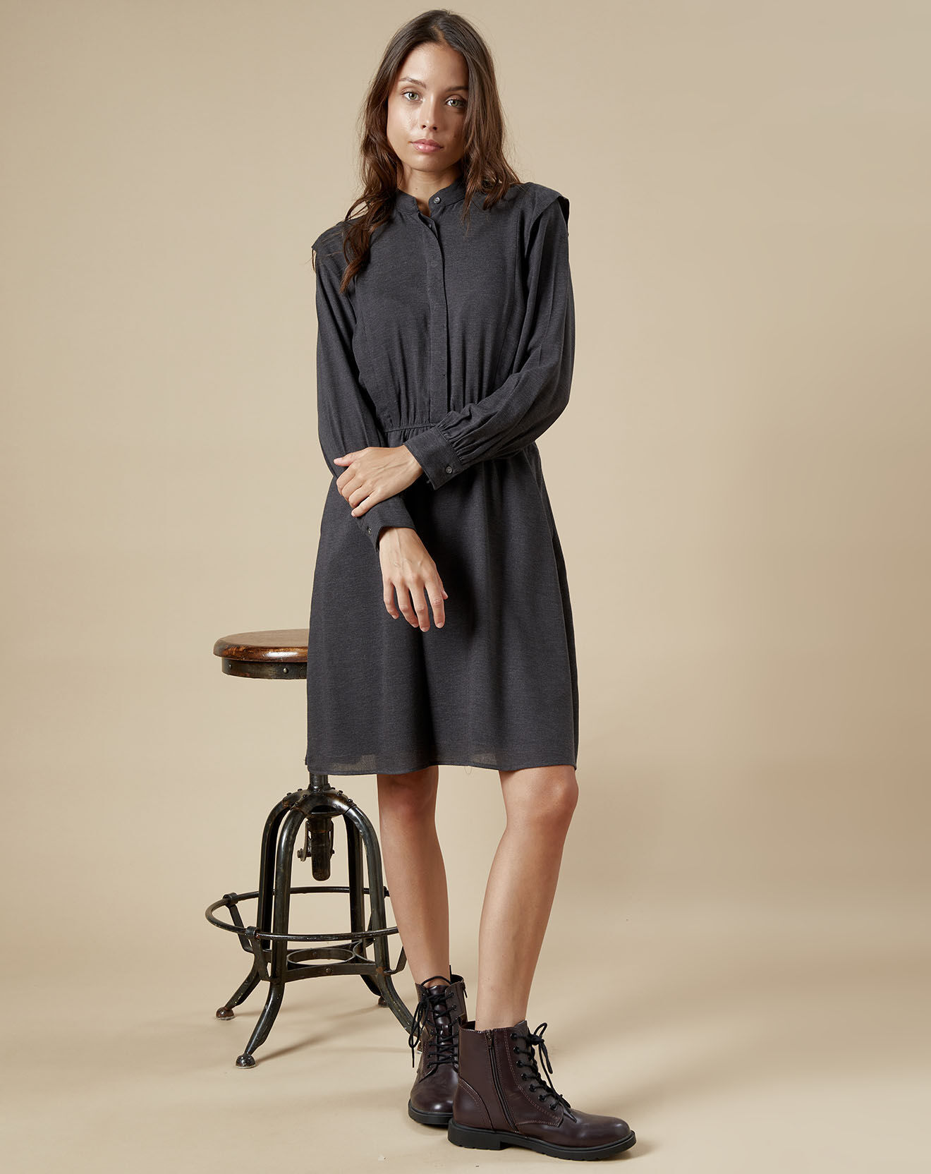 Hartford Robe Rooka gris foncé