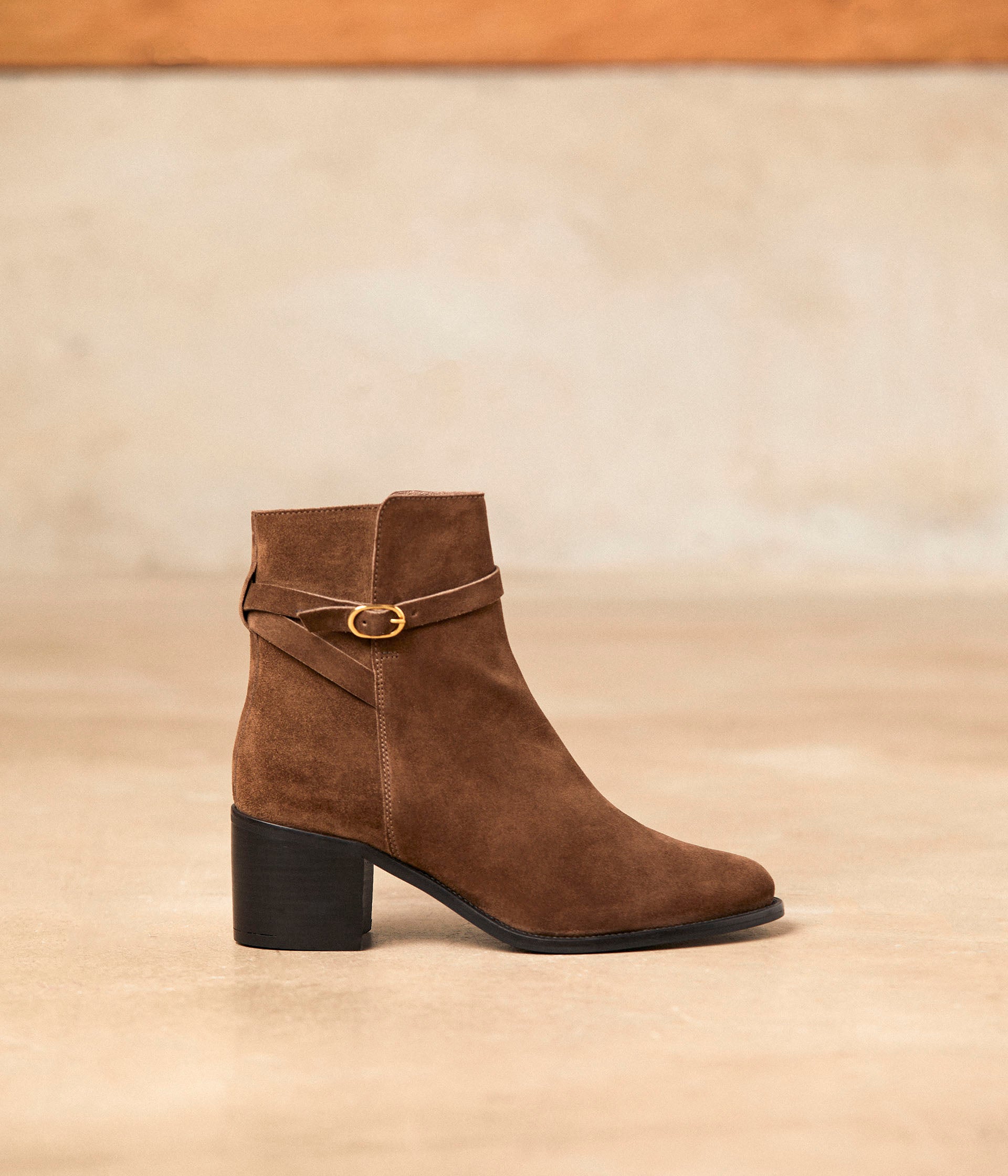 Boots cuir velours Aimeline