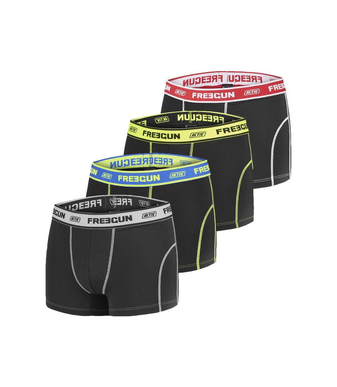 Caleçon Homme Sans Déformation, Boxer Homme, AKTIV, Liberté de Mouvement et Maille Aérée (Lot de 4)
