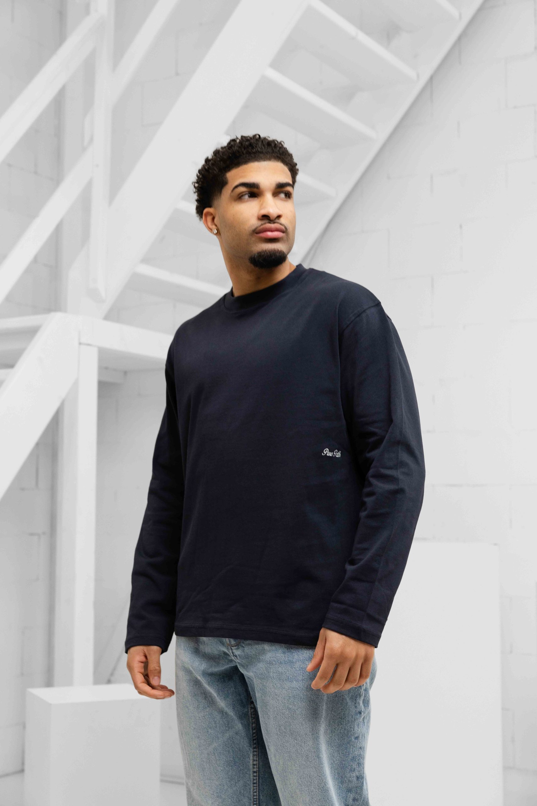Pure Path Italian Dream Longsleeve T-Shirt Heren Donkerblauw