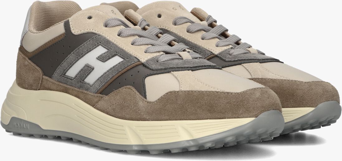 beige hogan lage sneakers hyperlight allacciato h