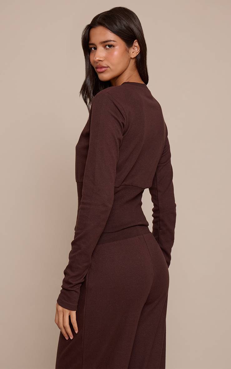 Chocolat Ensemble Haut Super Doux Taille Haute