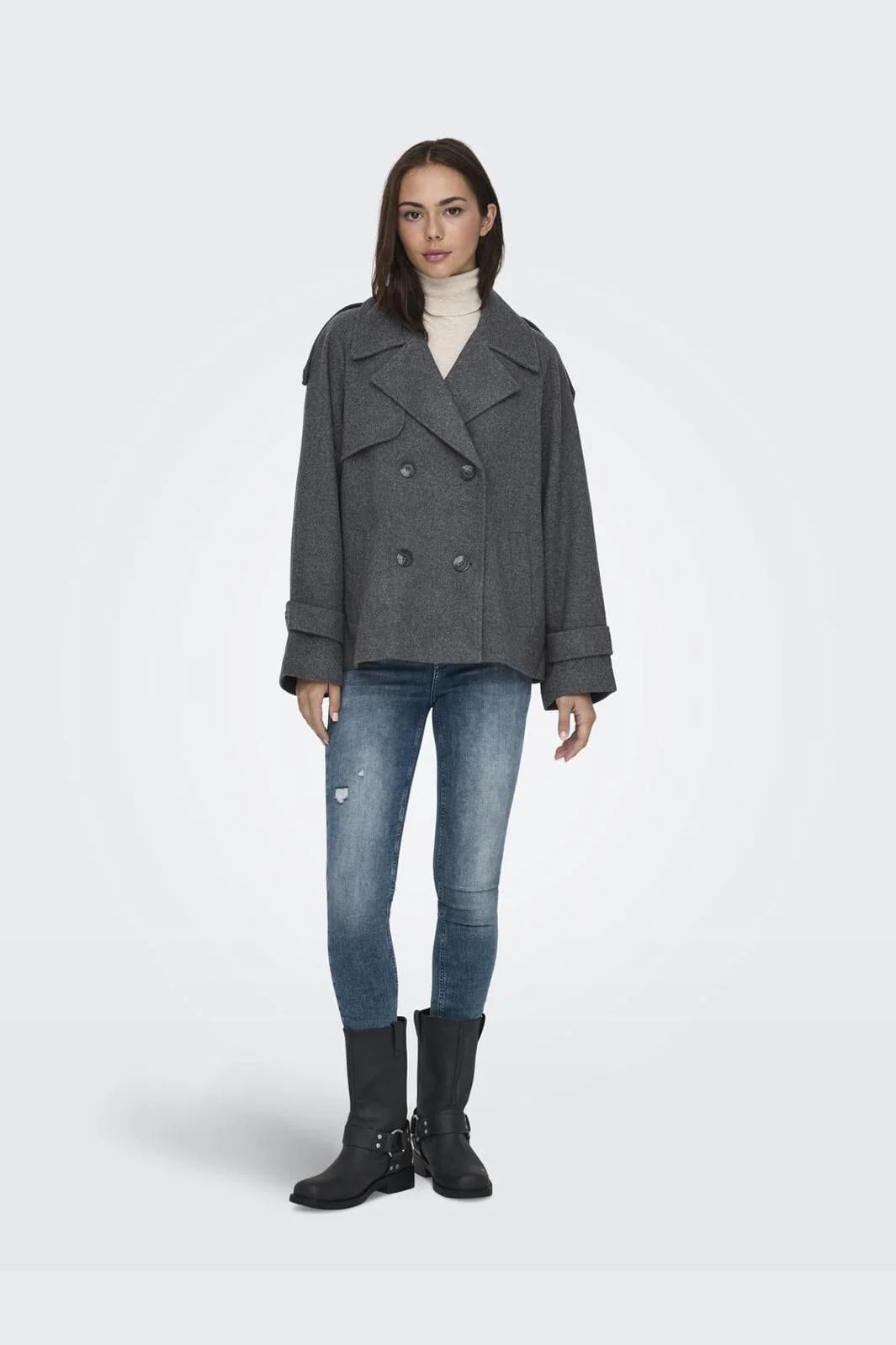 Only Onlmaisy Short Wool Life Trench Nc