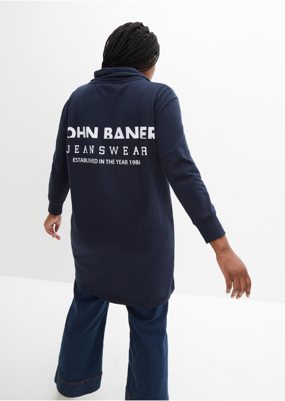 Robe sweat avec imprimé dos