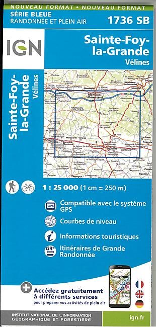 IGN - 1736 SB STE FOY LA GRANDE 1 25 000