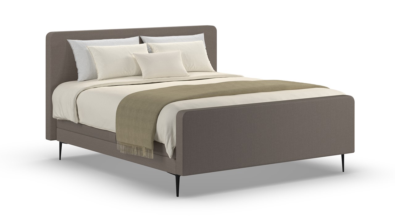 Elektrische boxspring Glade - Soft suede liver