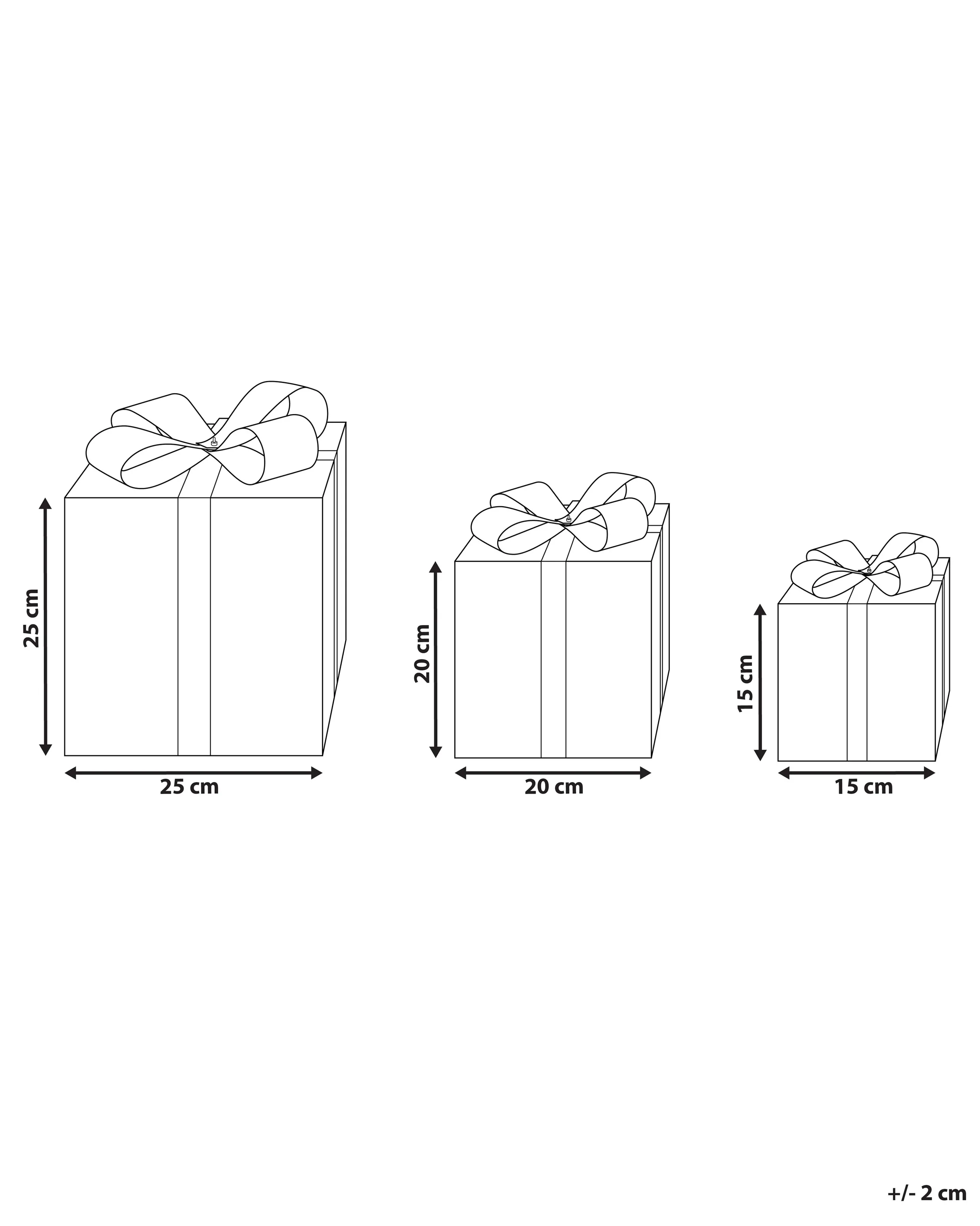 Kerstdecoratie LED CAPELLA Kerstcadeaus 15/20/25 cm Meerkleurig