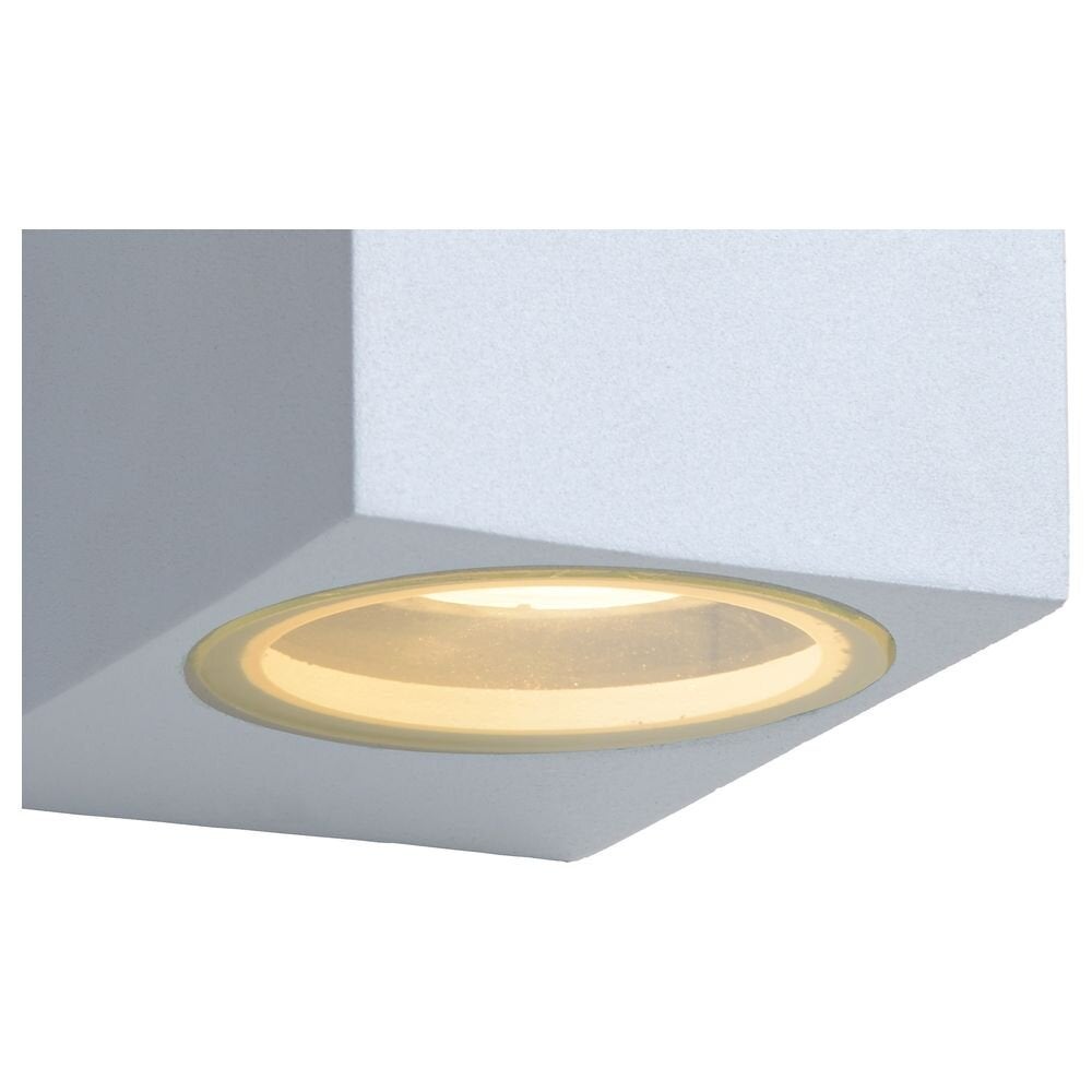 Zora LED wandlamp, inclusief LED lamp, wit, vierkant, 79x65x90mm