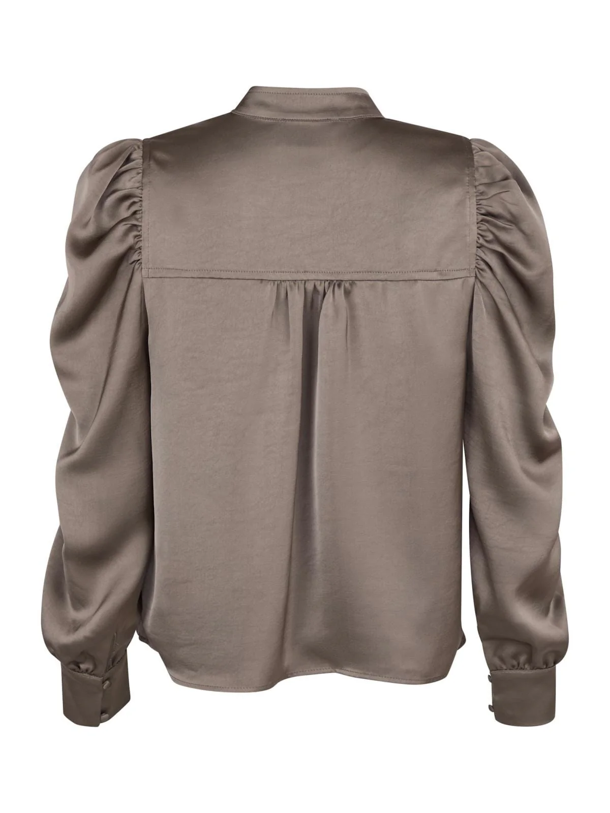 Neo Noir Rosslyn Heavy Sateen Blouse warm grey