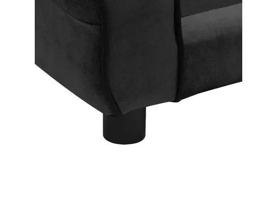Canapé pour chien Noir 72x45x30 cm Peluche