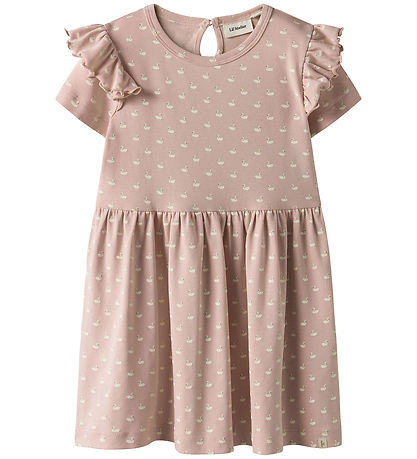 Lil' Atelier Kleid - NmfGayo - Peach Peitsche/Schwäne