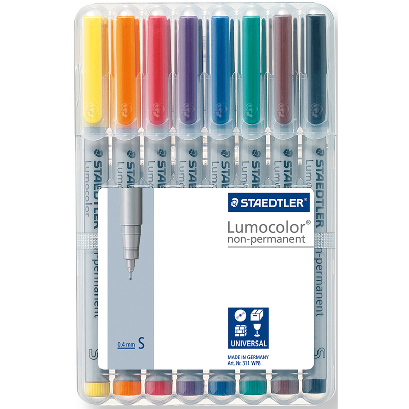 Staedtler Folienschreiber Lumocolor, non-permanent, S, 8 Stück, assortiert