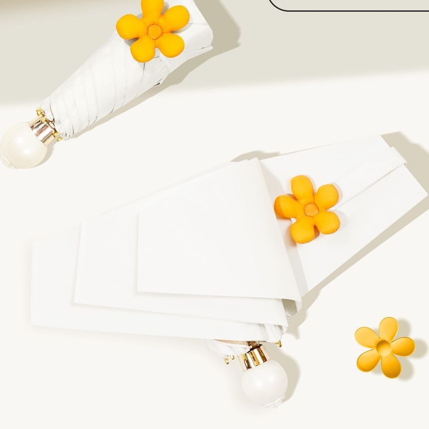 Fenmo - Compacte paraplu met effen bloemen