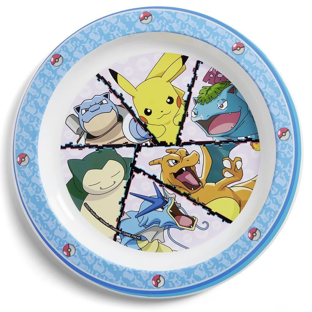 Assiette plate enfant Pokémon plastique Ø22cm