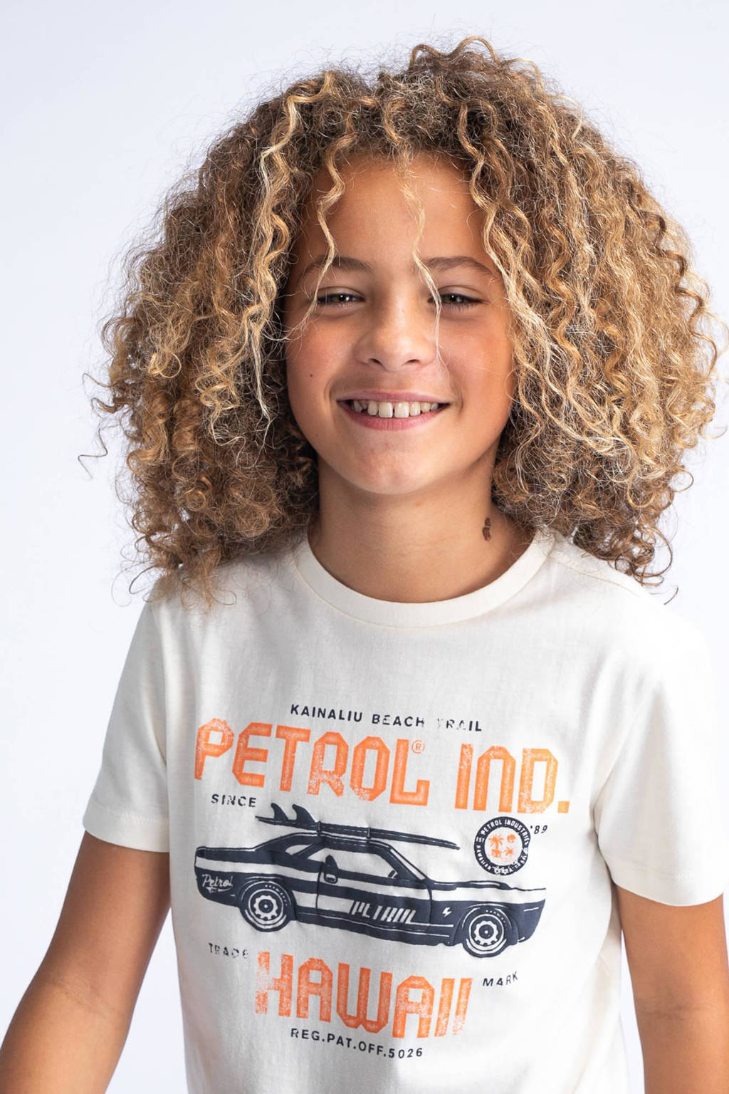Petrol Industries T-shirt met logo offwhite